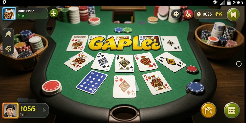 Tampilan gameplay Gaple seru dan menantang di 8055.
