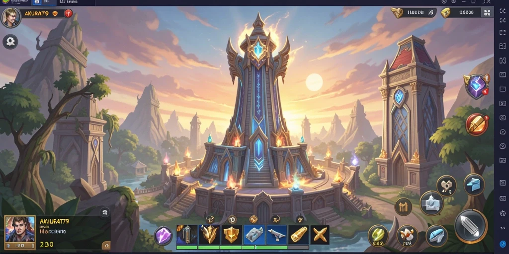Tampilan gameplay AKURAT79 yang seru di dalam permainan Tower Defense.