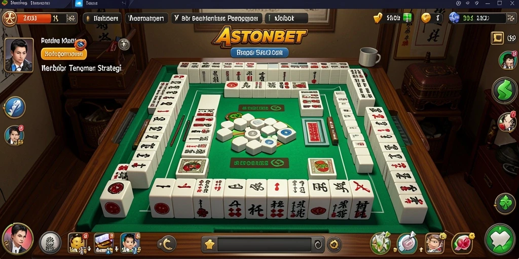 Tampilan screenshot gameplay ASTONBET yang menarik dalam permainan Mahjong.