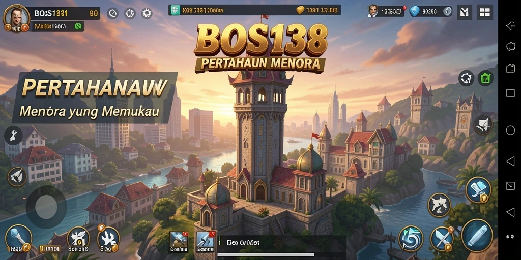 Menampilkan gameplay mendebarkan dari pertahanan menara di BOS138.