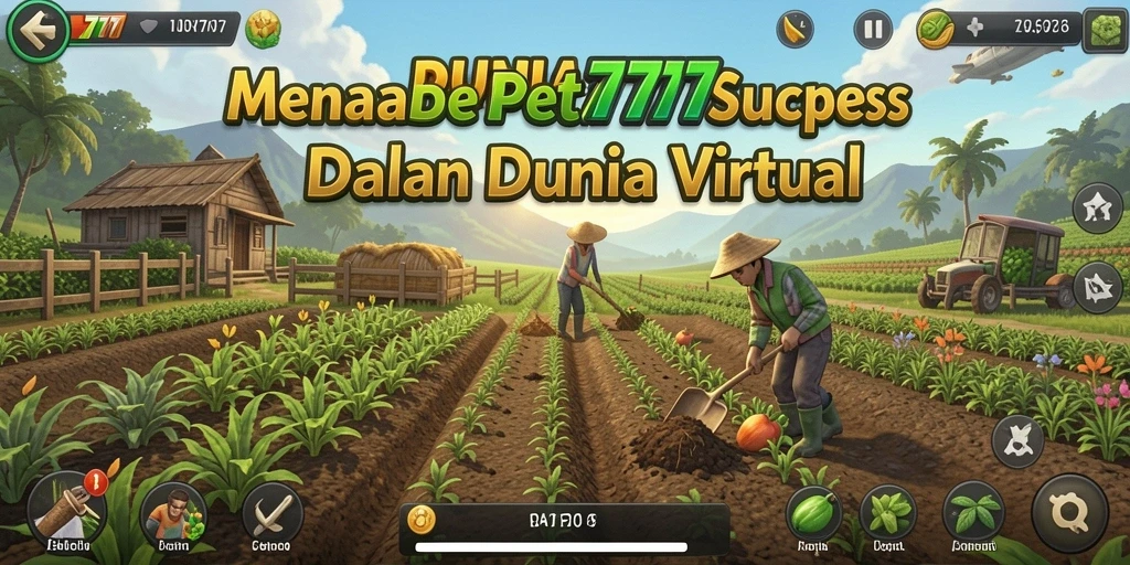 Tangkapan layar DUNIA777 menampilkan aktivitas pertanian yang seru.