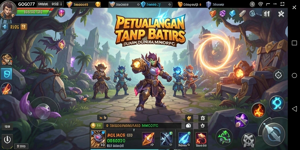 Gameplay <strong>GOGO77</strong> yang seru dengan pertarungan multiplayer di dunia fantasi.