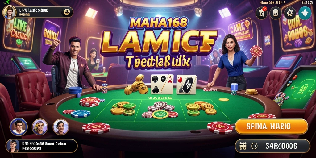Tampilan screenshot MAHA168 menampilkan gameplay kasino langsung yang menarik.