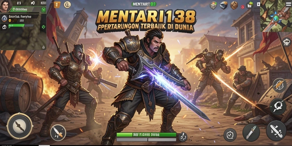 Screenshot gameplay MENTARI138 menampilkan aksi seru di arena Battle Royale.