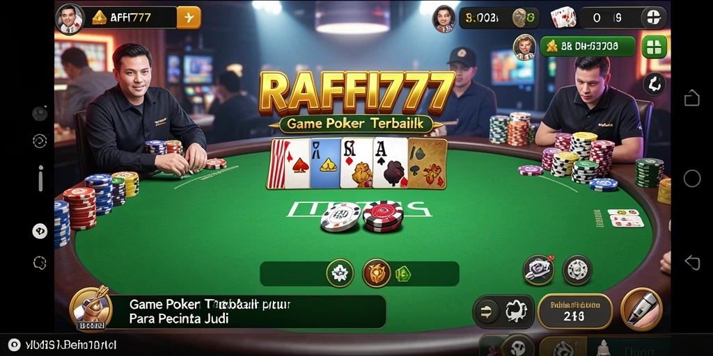Tampilan gameplay poker seru dan interaktif di RAFFI777.