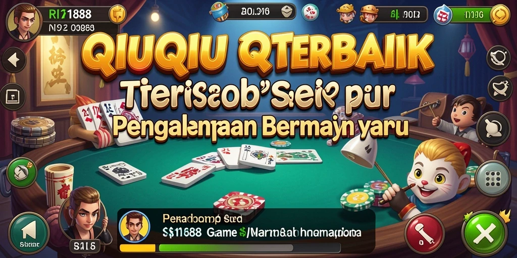 Tampilan gameplay seru permainan QiuQiu RI188.