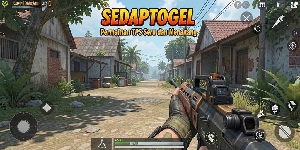 Screenshot gameplay SEDAPTOGEL menunjukkan aksi menembak yang seru.