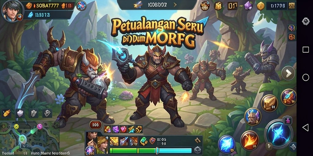 Screenshot gameplay SOBAT777 dengan aksi seru di dunia MMORPG.