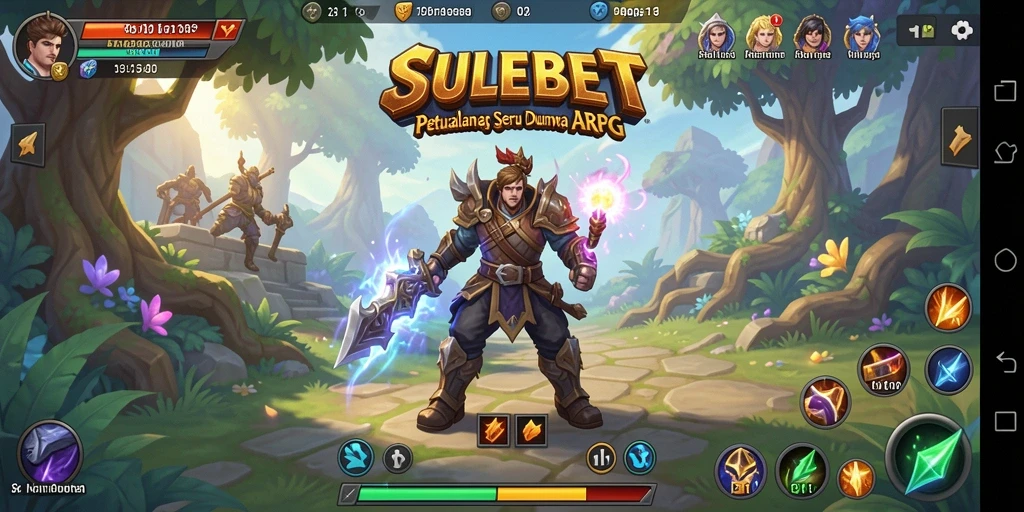 Gameplay SULEBET menampilkan pertarungan dinamis di dunia fantasi.