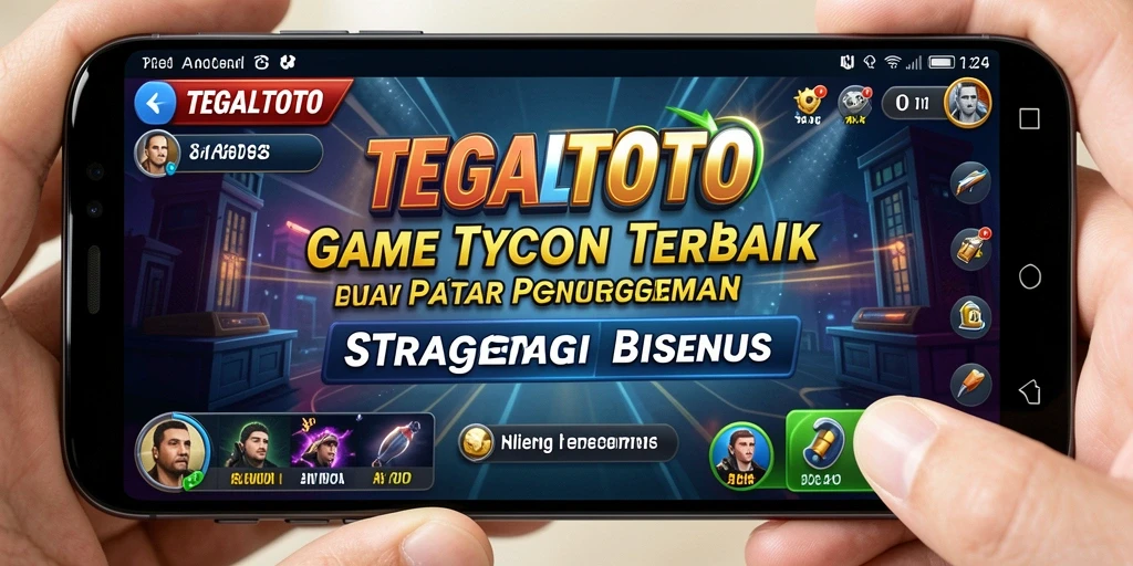 Screenshot menunjukkan pemain mengelola bisnis TEGALTOTO dengan tampilan yang menarik.