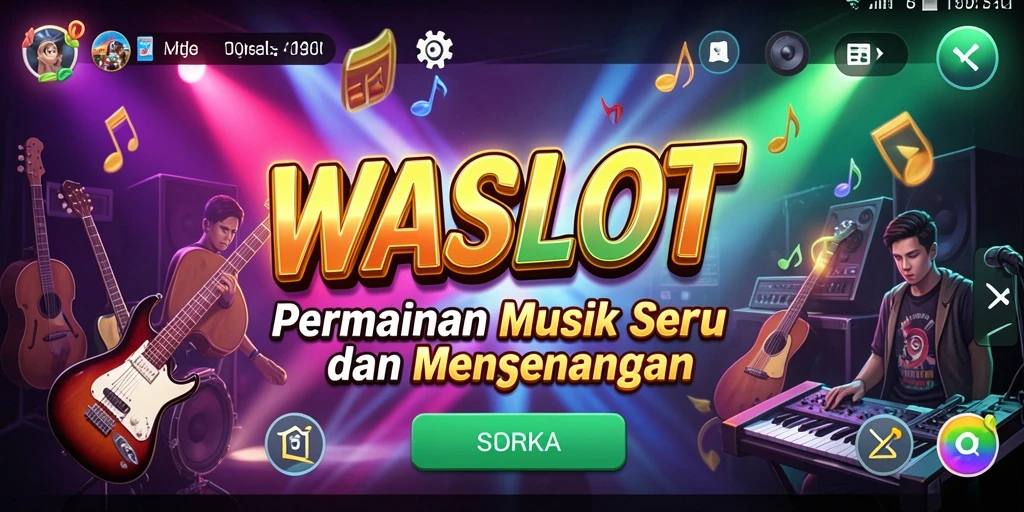 Tampilan gameplay WASLOT yang menampilkan interaksi musik yang mengasyikkan.
